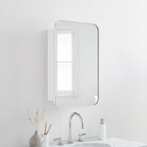 TEHOME Garnes Recessed or Surface Mount Framed Medicine Cabinet with Adjustable Shelves 20'' x 30'' - Chrome