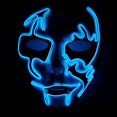 thumbnail image 1 of Máscara de disfraz de Halloween, máscara de miedo con luz LED para festival, cosplay, Halloween, 3 modos de flash (azul) Sailing  Electrónica, 1 of 5