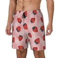 thumbnail image 2 of Balery Strawberries Mens Swim Trunks Swim Shorts for Men Quick Dry Inseam Beach Shorts with Compression Liner Pocket-3X-Large, 2 of 9