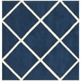 thumbnail image 6 of SAFAVIEH Chatham Isaac Geometric Diamonds Wool Area Rug, Dark Blue/Ivory, 4' x 6', 6 of 9