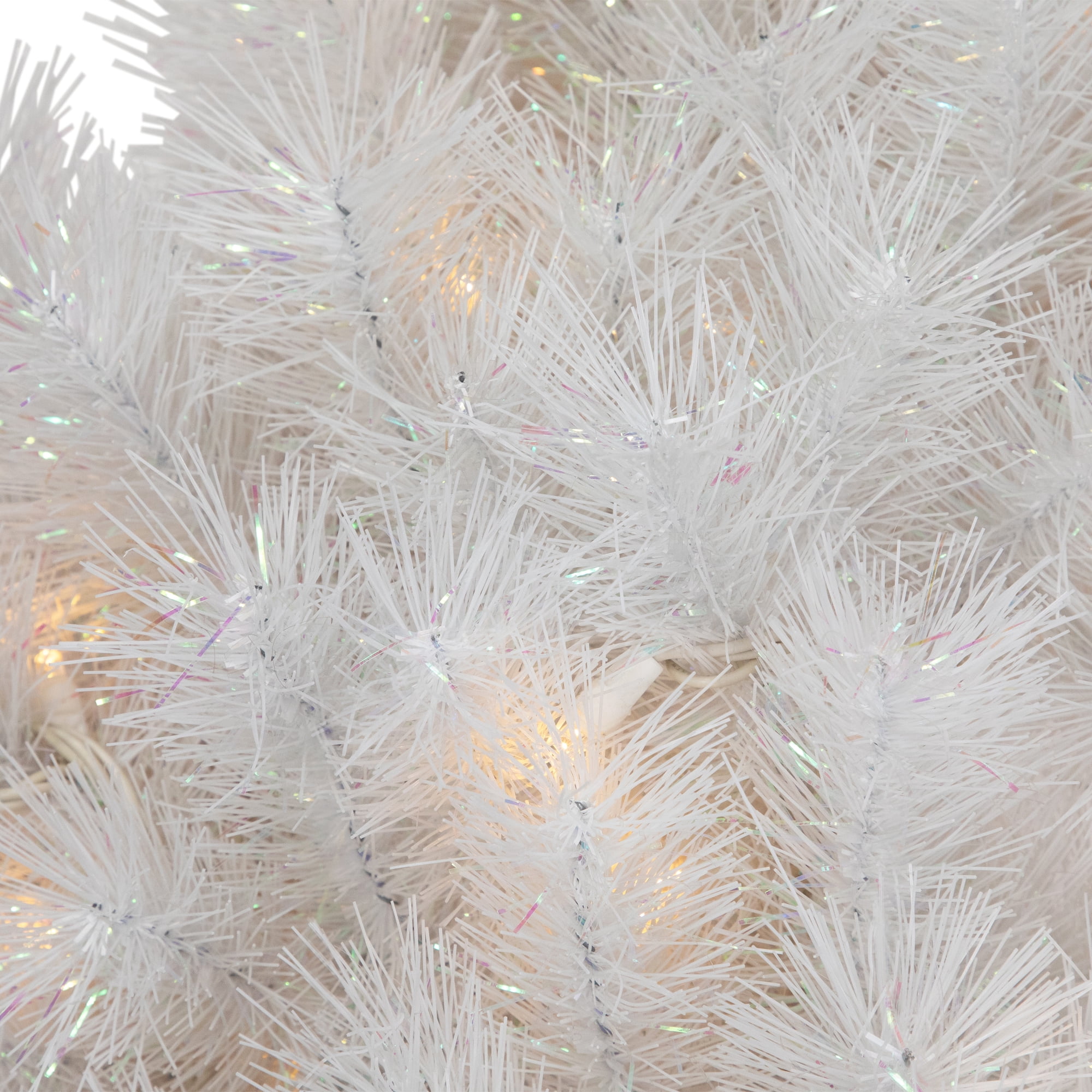Northlight Pre-Lit White Alaskan Pine Artificial Christmas Wreath with Warm White LED Lights
