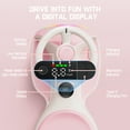 thumbnail image 6 of FanttikRide 12V N7 Ultra Electric Wiggle Car with Pedal, Kids Car, MagicMute™ Motor Swing Car, 2 Speeds, 9 Color Modes, Digital Display, Bluetooth, for Ages 3 and Up, 150 Lbs,  Pinkish White, 6 of 8