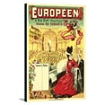 thumbnail image 1 of Europeen Vintage Poster (artist:  ) France c. 1889 (12x18 Gallery Wrapped Stretched Canvas), 1 of 1