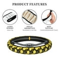 thumbnail image 6 of Haiem Geometric Pattern with Bee Print Steering Wheel Cover 15 Inches for Women Men, Neoprene Anti-Slip Steering Wheel Grip Wrap Car Accessories Protective Case Cover for Vehicle Truck SUV, 6 of 8