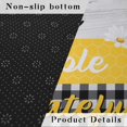 thumbnail image 6 of Bee Yellow Kitchen Mats for Floor, Flower Daisy Plaid Kitchen Rugs Set of 2 Carpet Area Rug, Floral Farmhouse Bee Kitchen Decor and Accessories Stuff, Yellow Black White, 17x30 and 17x47 Inch, 6 of 7