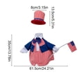 thumbnail image 3 of Aoznliie Porch Goose Outfits, 4th of July Goose Clothes for 23 Inch Statue, Patriotic Goose Costume with Hat, Independence Day Decorations, 3 of 6