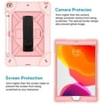 thumbnail image 3 of Mignova for iPad 10.2 Case,(7th/8th/9th Gen) with Pencil Holder,Rotatable Stand Adjustable Shoulder Strap Full-Body Shockproof Rugged Cover for iPad 10.2 inch 2019/2020/2021 Released(Rose Gold), 3 of 7