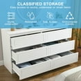thumbnail image 5 of GVN Bedroom Dresser, Chest of Drawers,White 6 Drawer Dresser for Bedroom, Wide Modern Chest of Drawers No Handles for Living Room, Hallway, Entryway, 5 of 13