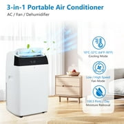 14000Btu Portable Air Conditioner, Cools Up to 750 Sq.Ft, 3-in-1 AC Unit with Dehumidifier & Fan, Sleep Mode,Floor Air Conditioner with Window Exhaust Kit and Remote Control for Large Room, Office