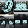 thumbnail image 2 of Yuyamidu 15 PCS Sea Turtle Car Seat Covers Set Starfish Car Floor Mats sSteering Wheel Cover Seat Belt Covers Car Coasters Gear Shift Knob Cover, Blue, 2 of 6