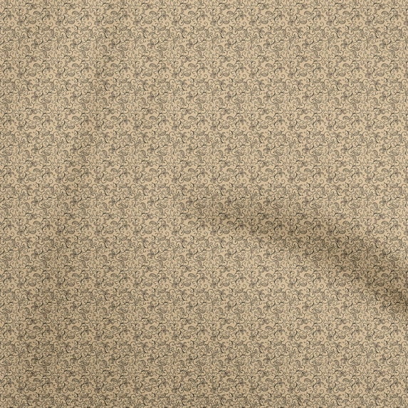 oneOone Silk Tabby Light Peach Fabric Asian Paisley Craft Projects Decor Fabric Printed By The Yard 42 Inch Wide