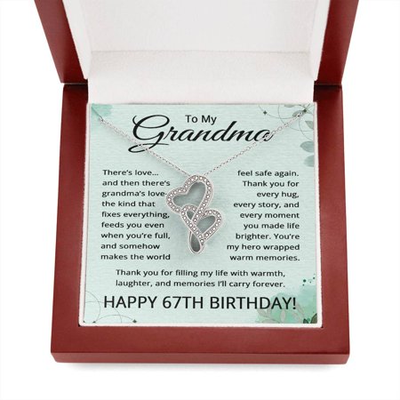 67th Birthday Gifts for Grandma - To My Grandmother Necklace - 67 Years Old Grandma Title: Luxury Box