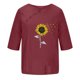 thumbnail image 4 of Blusas de Manga Corta para las Mujeres Impresas Cuello Redondo Camiseta Casual, Blusa de Algodón de Imitación para las Mujeres, 4 of 4