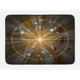 thumbnail image 1 of Pentacle Bath Mat, Medieval Mystic Pentagram on Radial Beam Background, Plush Bathroom Decor Mat with Non Slip Backing, 29.5" X 17.5", Charcoal Grey White, by Ambesonne, 1 of 2