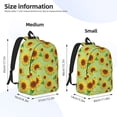 thumbnail image 3 of Rateoe Sunflower Leaves Pattern Canvas College Laptop Backpack,Travel Daypack,Durable Rucksack Travel Notebook Bag School Backpack Book Bag for Men Women-Small, 3 of 7