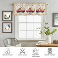 thumbnail image 4 of Rod Pocket Window Valances Red Truck Garden Flower Ladybird Short Kitchen Curtains Daisy Floral Retro Linen Window Treatment Drapes for Bedroom Bathroom Living Room 56x16In,1 Panel, 4 of 9