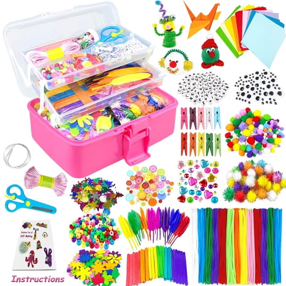 Suministros para manualidades, kit de manualidades VLUSSO para niños de 4 a 9 años