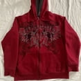 thumbnail image 2 of Suéter con capucha y cremallera para mujer, sudadera acolchada de terciopelo con estampado de patrón de Hip-Hop, estilo americano, Y2K, tendencia de moda urbana, novedad, 2 of 2