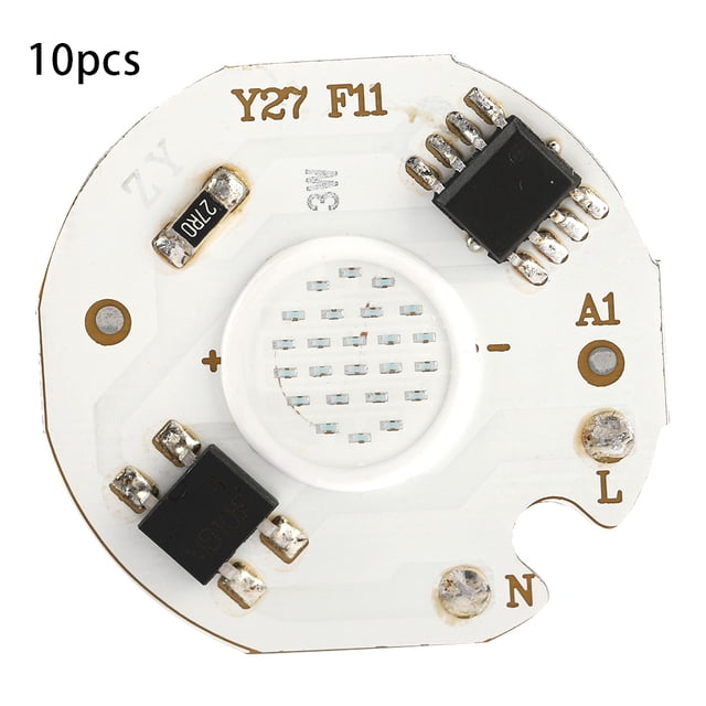 10 Uds AC220V 3W Chip integrado COB cuentas bombilla IC inteligente fuente de luz (azul)