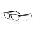 thumbnail image 5 of EYE ZOOM 5 Pack Unisex Rectangular Vintage Plastic Frame Reading Glasses for Men and Women, Black, Browm, Clear, Gray, and Tortoise, +3.50, 5 of 6