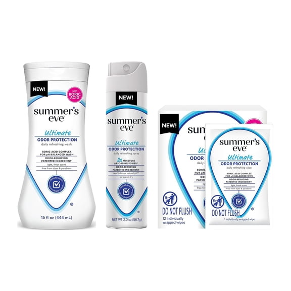 Set de cuidado íntimo Summer's Eve Ultimate Odor Protection