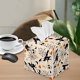 thumbnail image 5 of POLERO PU Leather Waterproof Tissue Box Holder, Square Napkin Facial Tissues Boxes Dispenser, Halloween Witch Skull Home Office Car Tissue Holder Decorative Container, 5 of 7