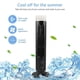 thumbnail image 2 of 15' Rechargeable Tower Fan Portable Floor Bladeless Fan Table Airs Cooler Vertical Tower Fan for Bedroom Office, 2 of 5