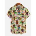 thumbnail image 4 of Camisas hawaianas de moda para hombre 2024, estilo mexicano, estampados de carteles artísticos de grafitis coloridos, camisa de manga corta, ropa estilo hawaiano, 4 of 5