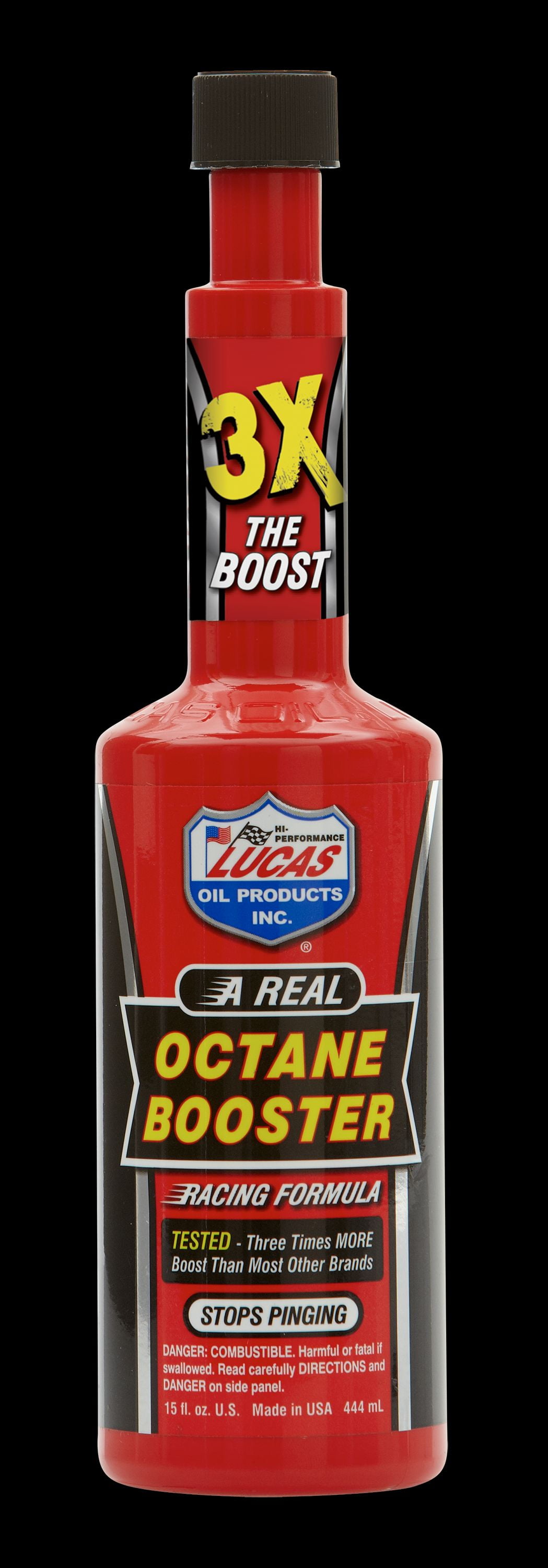 Lucas Oil 10026 Octane Booster Use To Reduce Knocks And Pings/ Cleans Fuel Injectors/ Safe For