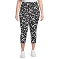 thumbnail image 2 of Terra & Sky Women’s Plus Size Printed Capri Leggings, 2-Pack, Regular and Petite, 2 of 5