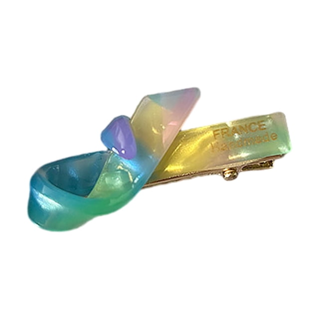 CSChome Épingle à Cheveux pour Femmes, Nœud en Forme, Couleur Contrastée, Couleur Bonbon, Légère, en Acier Inoxydable, Portable