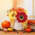 thumbnail image 5 of Dmlowu Halloween Sunflower Artificial Flowers Bouquet, 9x14 Inch No Fade Fall Flowers Artificial for Decoration, Fake Fall Flowers for Thanksgiving Halloween Decorations Outdoor & Indoor, 5 of 7