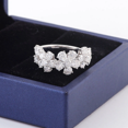 thumbnail image 4 of Eclet Jewels White Gold Over 14K Silver Diamond Ring - Brilliant 1.3 Ct Round Cut Diamond Ring - Flower Shape Diamond Rings for Women's - Floral Diamond Rings for Women's - Birthday Gifts for Her, 4 of 9