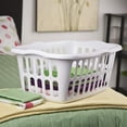 thumbnail image 4 of Sterilite 1.5 Bushel Plastic Stackable Clothes Laundry Basket Bin, White, 4 of 4