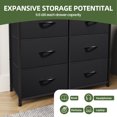 thumbnail image 2 of Uforic 8 Drawers Fabric Storage Dressers for Living Room, , Black/Rustic Brown, 2 of 9