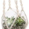 thumbnail image 3 of Plutput Macrame Plant Hangers, 2 Pack Flower Pot Hanger Cotton Rope Plant Hangers Indoor Outdoor Plant Holder for Home Decorations 40 inches(Off-White), 3 of 7