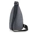 thumbnail image 5 of Stylago Women's Canvas Crossbody Sling Bags with Earphone Hole Trendy Small Chest Bag Backpack Mens Sports Hiking Shoulder Purse Grey, 5 of 6