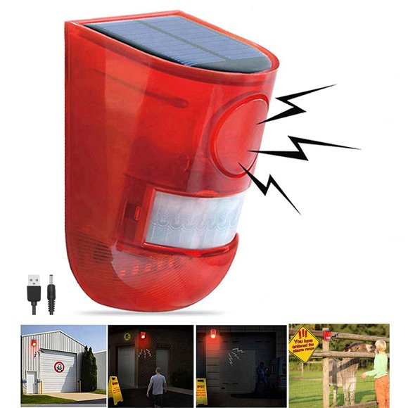 Hweilai Alarme Solaire Capteur de Mouvement