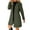 Green, variant on Breezora Women Wool Blend Trench Coat Stand Collar Single Breasted A Line Mid Length Outerwear for Fall and Winter L Size Black