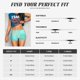 thumbnail image 5 of Fotbe Cyan Mint Marble Shorts Sin Costuras – Shorts Deportivos de Cintura Alta para Mujer, Elásticos para Gimnasio, Yoga, Running o Ciclismo-XX-Large, 5 of 8
