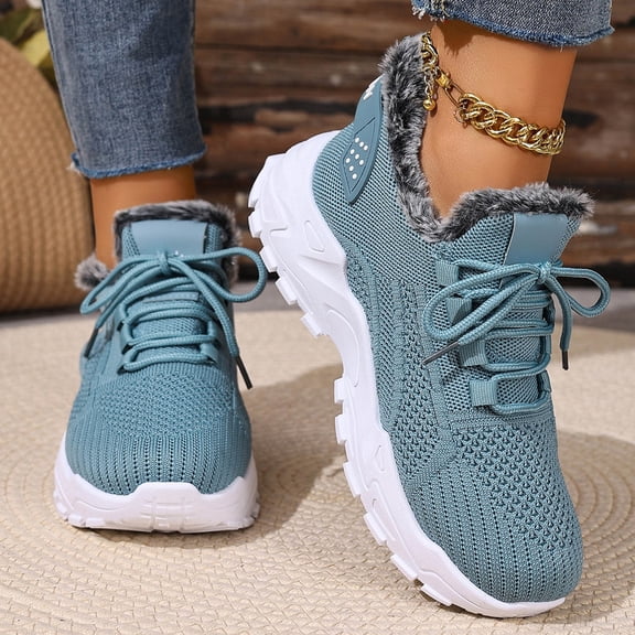 Women's Winter Boots Sports Shoes Oversized Women's Shoes With Fleece Insulation Casual Shoes