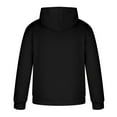 thumbnail image 4 of Xdegoge Mens Graphic Hoodies Casual Graphic Hoodies Sweatshirt Long Sleeve Solid Color Pullover with Pocket Sudadera Con Capucha Para Hombre Black M, 4 of 5