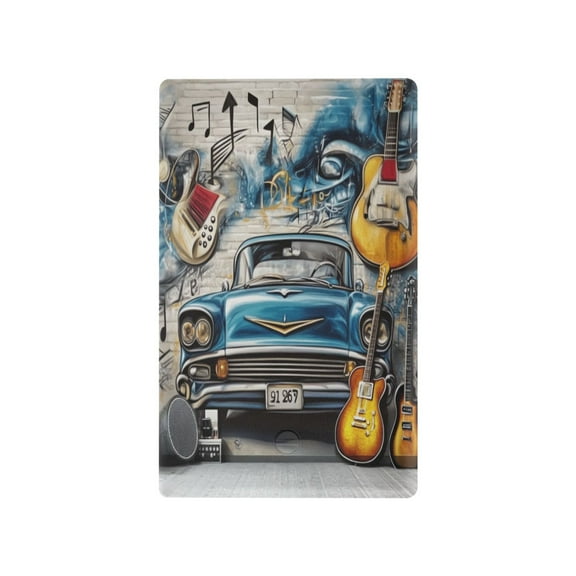Guitar and A Classic Car Light Switch Cover Switch Plate Outlet Cover Plug Cover for Electrical Outlet