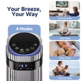 thumbnail image 4 of JIOABL Bladeless Tower Fan: 5 Speed Settings, 4 Modes, 25Ft/s Breeze, & Customizable Timer for Peaceful Sleep & Optimal Airflow, Gray, 4 of 7