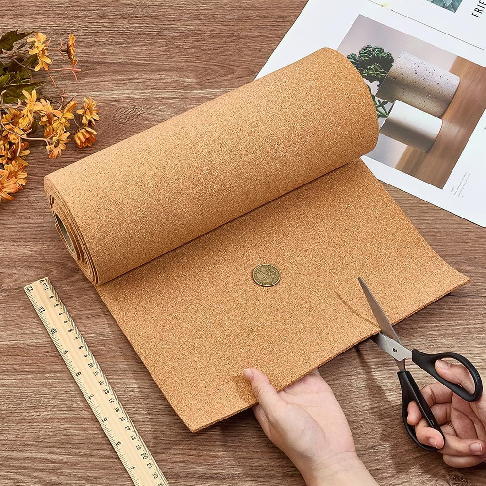Large Cork Roll 118x11.9 Inch Cork Board Roll for Walls 1/8 Inch Thick Natural Corks Rolls Bulletin Boards Decorative oto