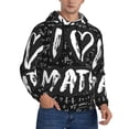 thumbnail image 2 of Fotbe Men's Hoodie with I love Math Pattern - Kangaroo Pocket Pullover Hooded Sweatshirt, Perfect for Daily Wear, Travel, and Home-Large, 2 of 7