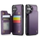 thumbnail image 1 of Funda para iPhone 16 Plus con tarjetero, funda tipo cartera para hombre y mujer con bloqueo RFID, cierre magnético de cuero resistente a prueba de golpes para iPhone 16 Plus, 1 of 10