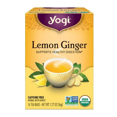 (3 Boxes) Yogi Tea, Lemon Ginger Tea, Tea Bags, 16 Ct, 1.27 (Best Store Bought Ginger Tea)