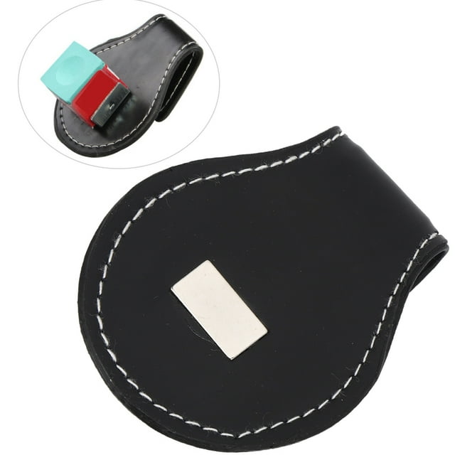 Billiard Chalk Clip,4PCS PU Leather Portable PU Billiard Chalk Clip Billiard Accessory Next-Gen Design