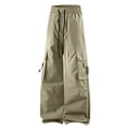 thumbnail image 2 of Jaunzuar Hiking Pants Men Straight Leg Drawstring Cargo Pants Casual Athletic Work Pants with Pockets L, 2 of 7
